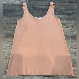 Zara Camel Knit Sweater Tank Top - Size Small